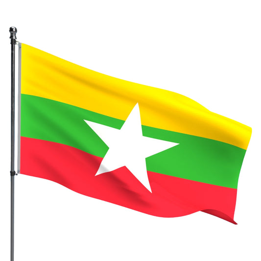 Myanmar Flag – Outdoor and Indoor Nylon Myanmar Flag for Display
