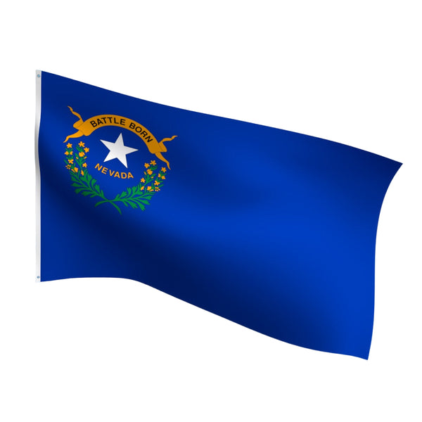 Durable outdoor nylon Nevada state flag with reinforced stitching and brass grommets