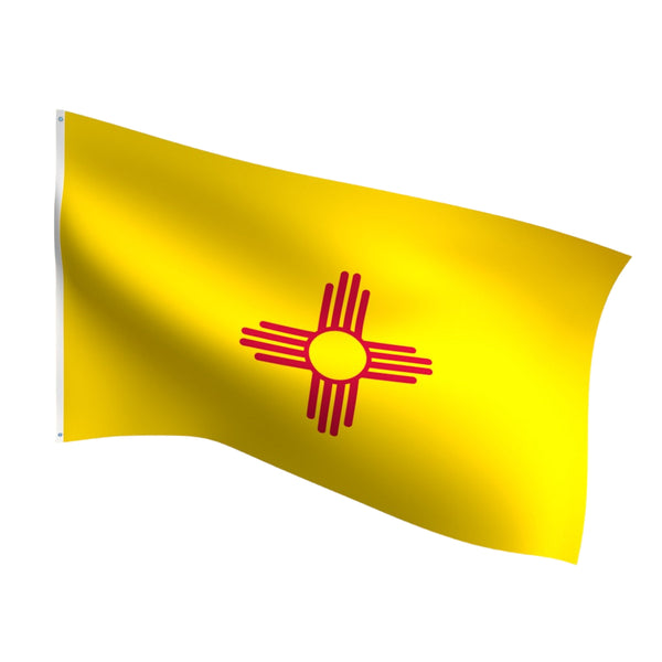 Durable outdoor nylon New Mexico state flag with reinforced stitching and brass grommets