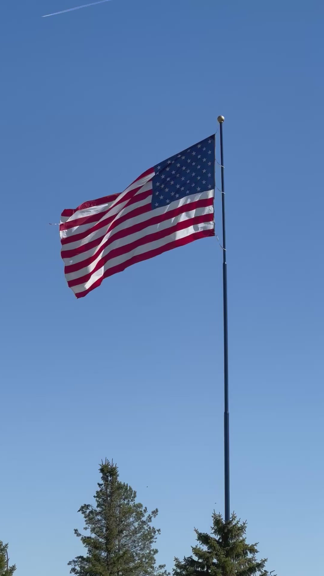 Large-nylon-American-flag-flying