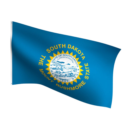 Durable outdoor nylon South Dakota state flag with reinforced stitching and brass grommets