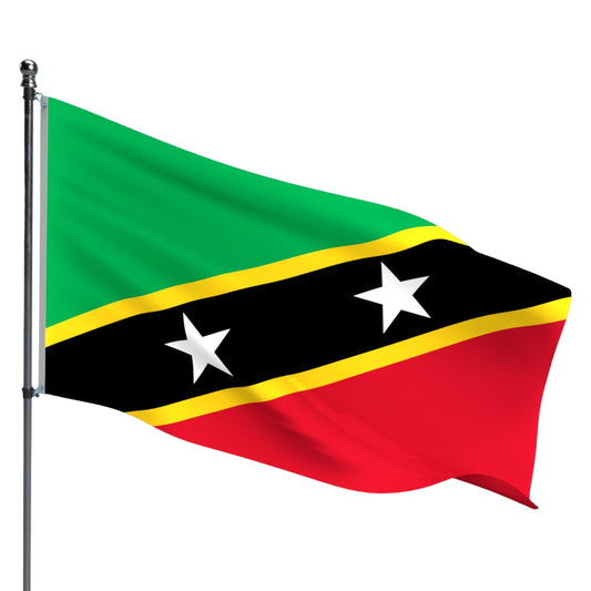 St. Kitts & Nevis Flag – Outdoor and Indoor Nylon St. Kitts & Nevis Flag for Display