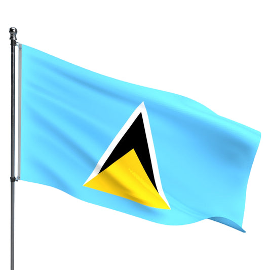 St. Lucia Flag – Outdoor and Indoor Nylon St. Lucia Flag for Display