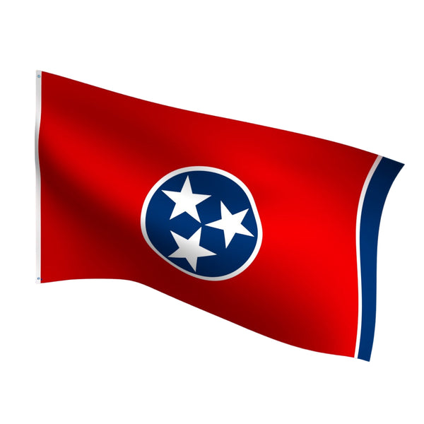 Durable outdoor nylon Tennessee state flag with reinforced stitching and brass grommets