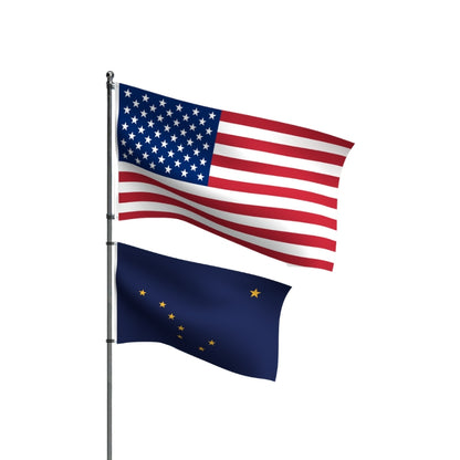 American Flag + Alaska Flag Nylon Bundle