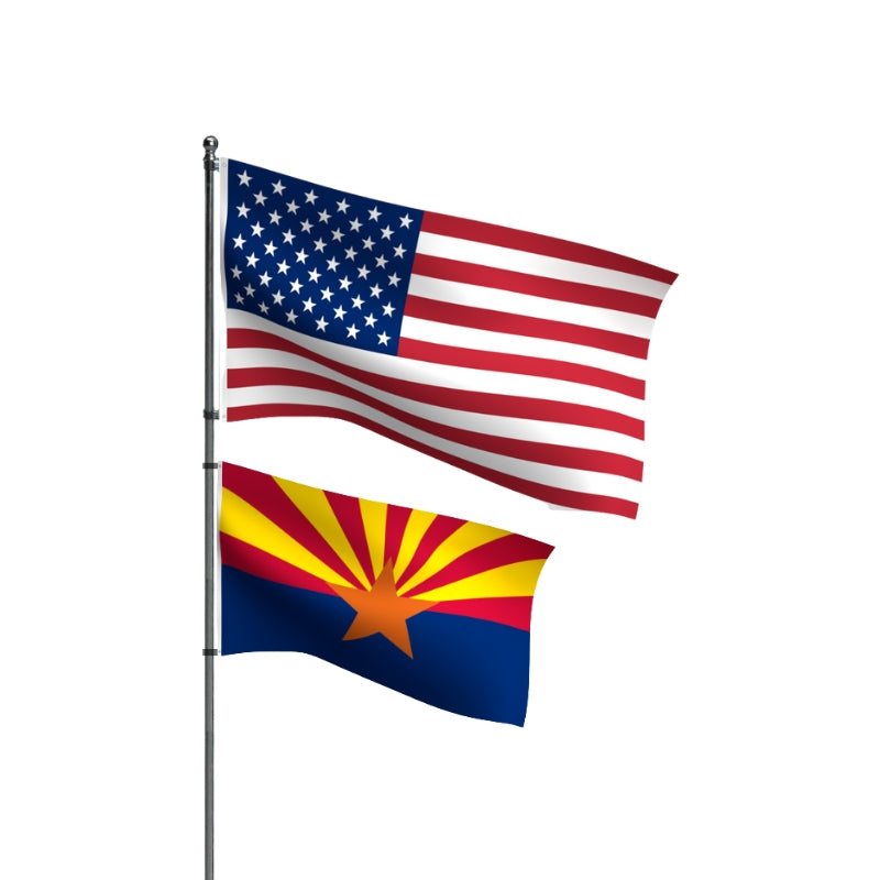 American Flag + Arizona Polyester Flag Bundle