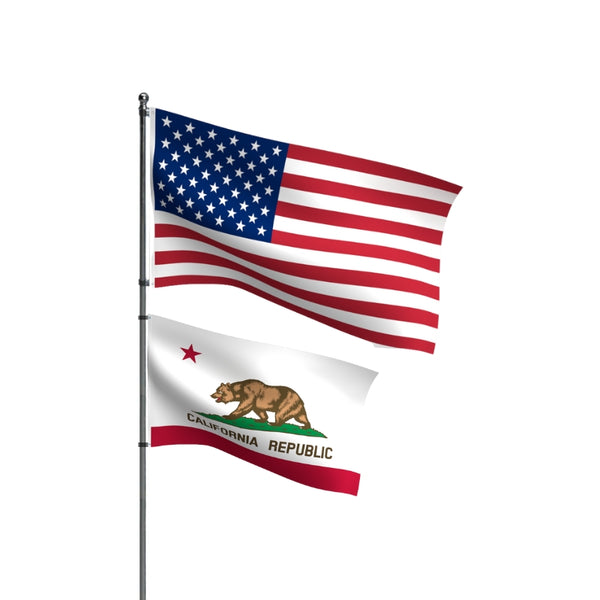 American Flag + California Flag Nylon Bundle