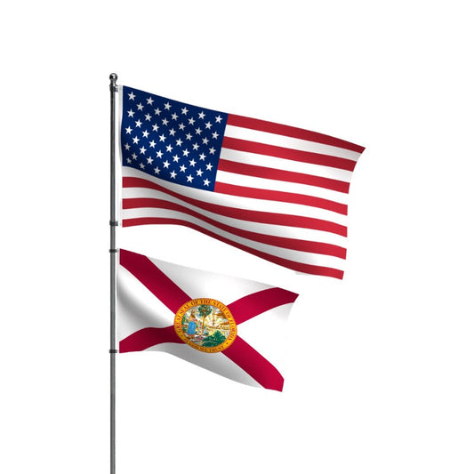 American Flag + Florida Polyester Flag Bundle