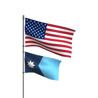 American Flag + Minnesota Polyester Flag Bundle