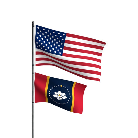 American Flag + Mississippi Flag Nylon Bundle
