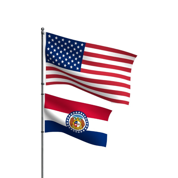 American Flag + Missouri Flag Nylon Bundle