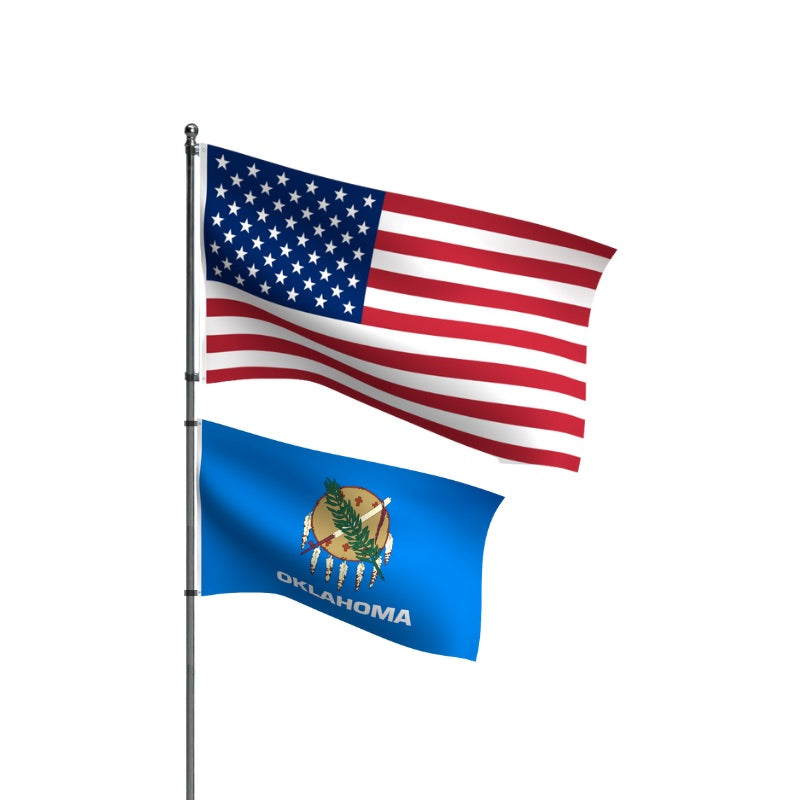 American Flag + Oklahoma Flag Nylon Bundle