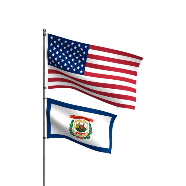 American Flag + West Virginia Flag Nylon Bundle