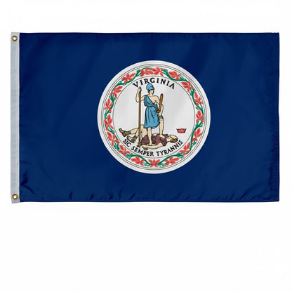 Virginia state flag made from heavy duty polyester fabric for outdoor use