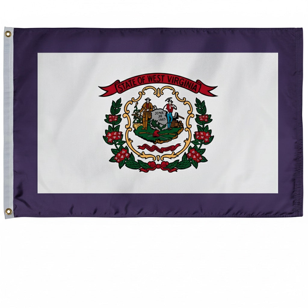 American Flag + West Virginia Polyester Flag Bundle