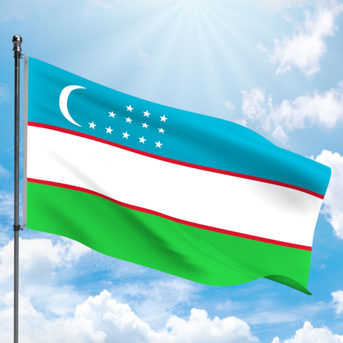 Picture of UZBEKISTAN FLAG