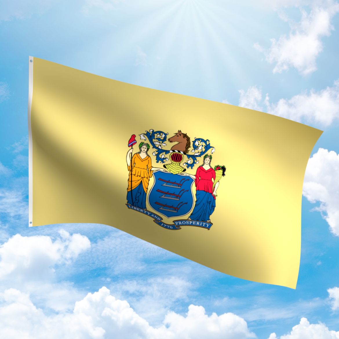 Picture of NEW JERSEY NYLON FLAG