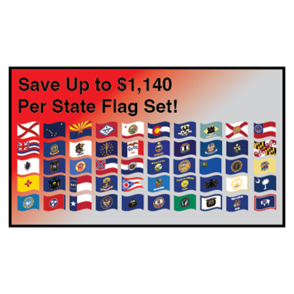Picture of Set of 50 State Flags - Nylon